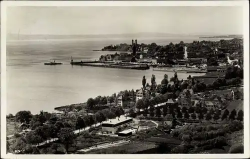 Ak Friedrichshafen am Bodensee, Jugendherberge Graf Zeppelin, Vogelschau