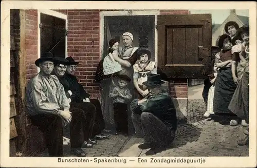 Ak Spakenburg Bunschoten Utrecht Niederlande, Een Zondagmiddaguurtje