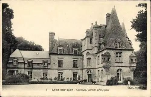 Ak Lion sur Mer Calvados, le Château, facade principale