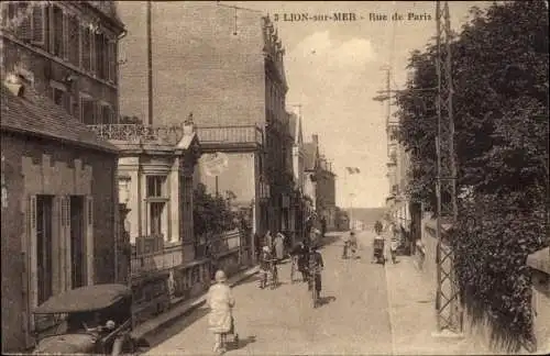 Ak Lion sur Mer Calvados, Rue de Paris