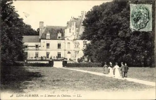 Ak Lion sur Mer Calvados, l'avenue du château