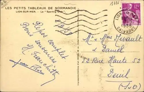 Ak Lion sur Mer Calvados, le Sporting Club, Tennisplatz