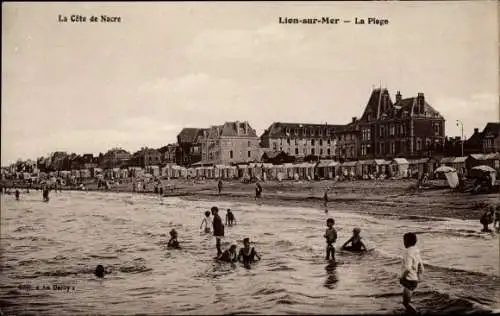 Ak Lion sur Mer Calvados, la Plage, la Côté de Nacre, Badende