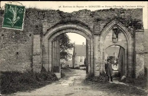 Ak Longues sur Mer Calvados, portes d'entrée de l'ancienne Abbaye