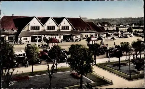 Ak Trouville Deauville Calvados, la Gare, Straßenseite