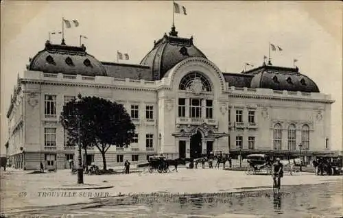 Ak Trouville Calvados, le Casino Municipal, côté de la Plage