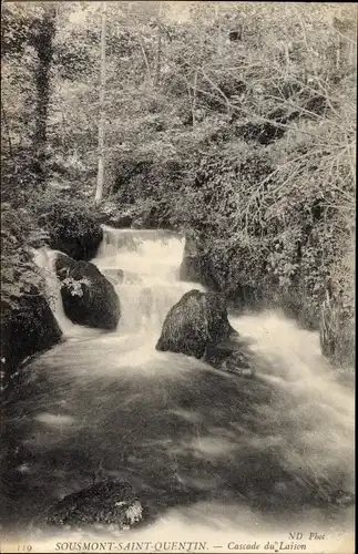 Ak Sousmont Saint Quentin Calvados, Cascade du Laison