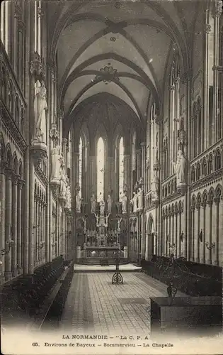 Ak Sommervieu Calvados, la Chapelle, Intérieur