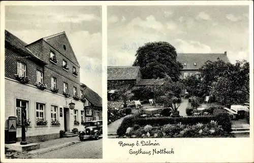 Ak Rorup Dülmen im Münsterland, Gasthof Nottbeck, Garten