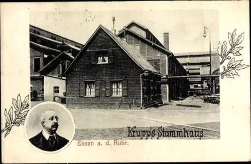 Ak Essen Ruhr, Krupp's Stammhaus, Portrait