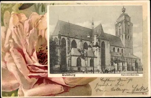 Passepartout Ak Duisburg im Ruhrgebiet, Salvatorkirche