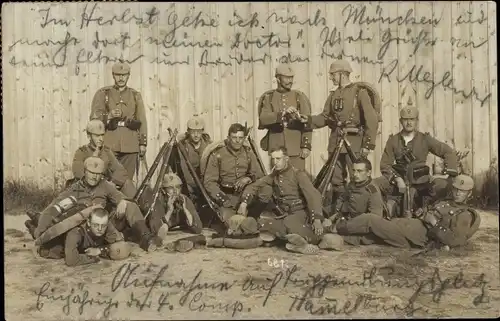 Foto Ak Deutsche Soldaten in Uniformen, Kaiserreich