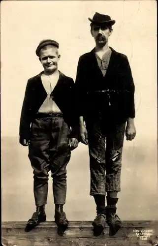 Ak Komiker Pat und Patachon, Portrait, Carl Schenstrøm, Harald Madsen