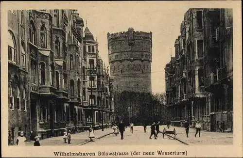 Ak Wilhelmshaven in Niedersachsen, Bülowstraße, Wasserturm