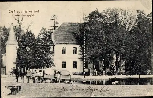 Ak Markendorf Jüterbog in Brandenburg, Pionier Übungsplatz