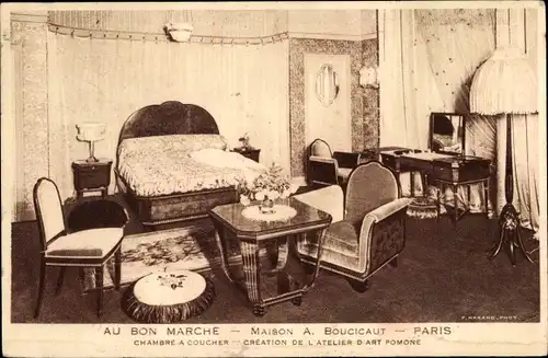 Ak Paris, Au Bon Marche, Maison A. Boucicaut, Chambre a Coucher