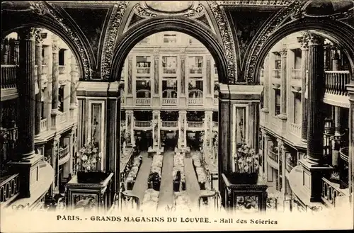 Ak Paris, Grand Magasins du Louvre, Hall des Soieries