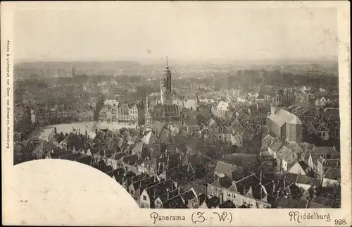 Ak Middelburg Zeeland Niederlande, Panorama