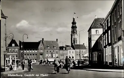 Ak Middelburg Zeeland Niederlande, Gezicht op de Markt