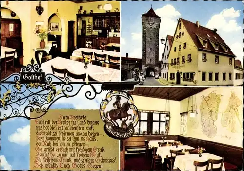 Ak Rothenburg ob der Tauber Mittelfranken, Gasthof Zum Breiterle