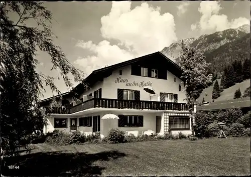 Ak Oberstdorf im Oberallgäu, Hotel Haus an der Halde