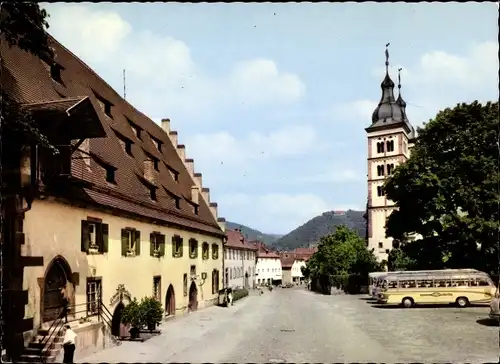 Ak Amorbach im Odenwald Unterfranken, Café Konditorei Schloßmühle, Bus