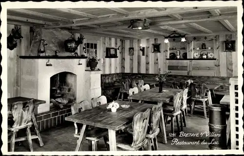 Ak Bretaye sur Villars Kanton Waadt, Restaurant du Lac, Gastraum