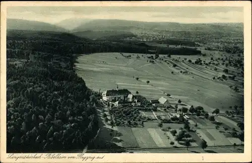 Ak Langensteinbach Karlsbad in Baden, Bibelheim, Fliegeraufnahme