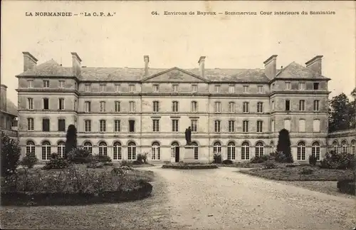 Ak Sommervieu Calvados, cour intérieure du Séminaire