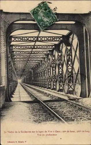 Ak Souleuvre en Bocage Calvados, le Viaduc de la Souleuvre, ligne ferroviale de Vire à Caen