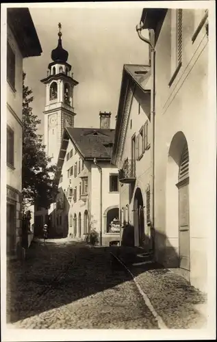 Ak Samaden Samedan Kanton Graubünden, Straßenpartie