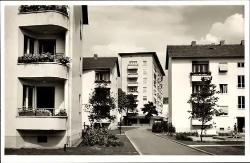 Ak Erlangen in Mittelfranken Bayern, Siemenssiedlung, Hochhaus