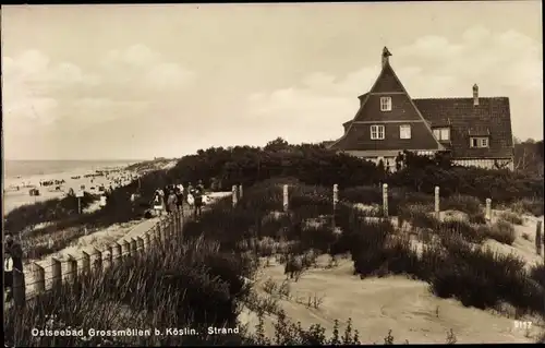 Ak Mielno Großmöllen Pommern, Strand