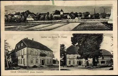 Ak Groß Oldendorf Salzhemmendorf, Gasthof zur Krone, Totalansicht