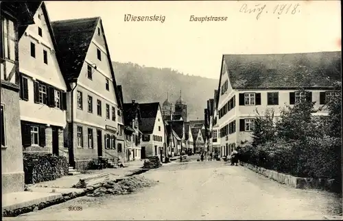 Ak Wiesensteig in Baden Württemberg, Hauptstraße