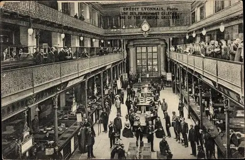 Ak Paris, Credit Lyonnais, Une des Principales Galeries