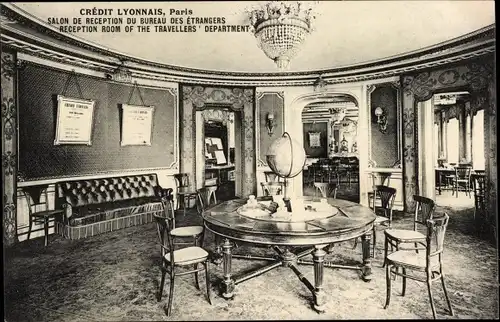 Ak Paris, Credit Lyonnais, Salon de Reception du Bureau des Etrangers