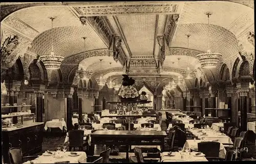 Ak Paris II., Restaurant Luce, Passage des Princes, Rue de Richelieu, Grande Salle