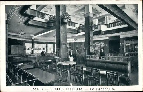 Ak Paris VI., Hotel Lutetia, la Brasserie