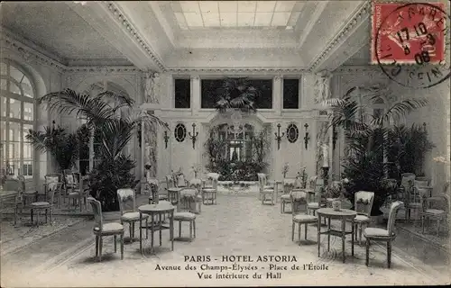 Ak Paris VIII., Hotel Astoria, Avenue des Champs Elysees, Place de l'Etoile