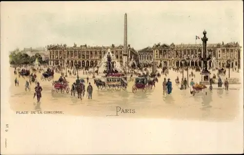 Litho Paris VIII., Place de la Concorde