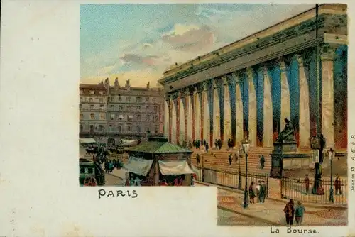 Litho Paris II., La Bourse