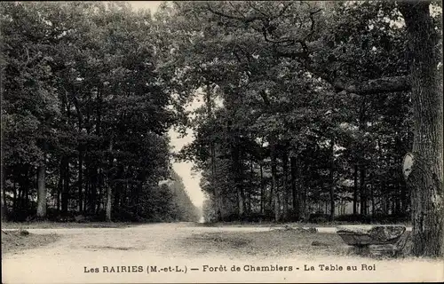 Ak Les Rairies Maine-et-Loire, Foret de Chambiers, La Table au Roi