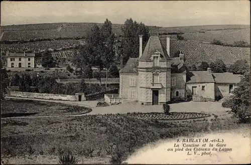 Ak Rablay Maine-et-Loire, La Cantine et la Gare