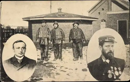 Ak Schipbreuk Berlin, Kapitein Jansen van de Reddingsboot, Van Duyn, K. Ree, J. B. Schoonbeek
