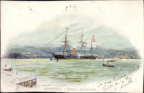 Litho Peruanisches Kriegsschiff, Apurimac