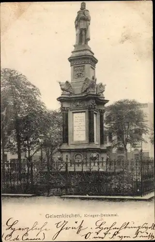 Ak Gelsenkirchen im Ruhrgebiet, Kriegerdenkmal