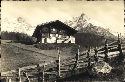 Ak Adelboden Kanton Bern Schweiz, Bauernhaus