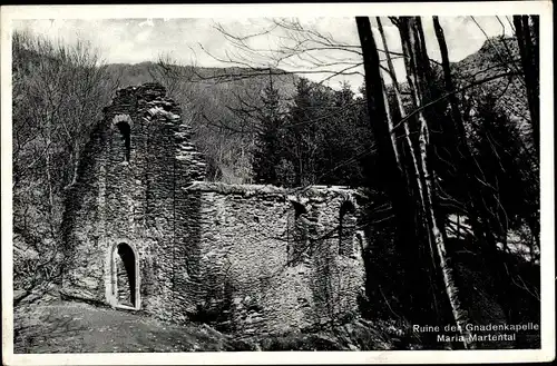 Ak Martental Rheinland-Pfalz, Ruine d. Gnadenkapelle Maria Martental