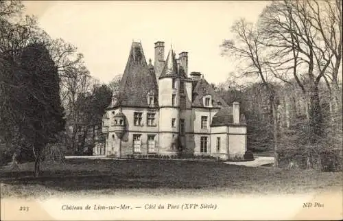 Ak Lion sur Mer Calvados, Château, côté du Parc